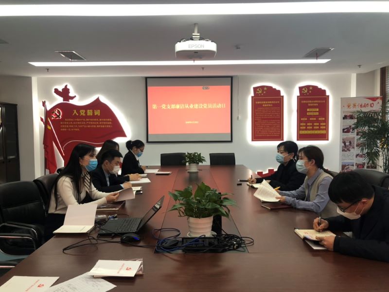 公司第一黨支部開展廉潔從業(yè)建設(shè)專題黨日活動(dòng)